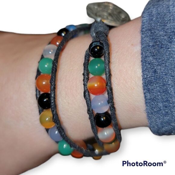 Verdi Agate Wrap Bracelet - Picture 4 of 6